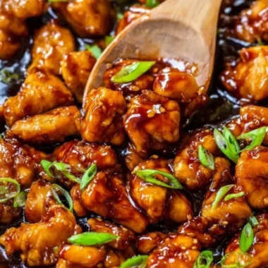 Delicious honey garlic chicken served with vegetables in a cozy setting