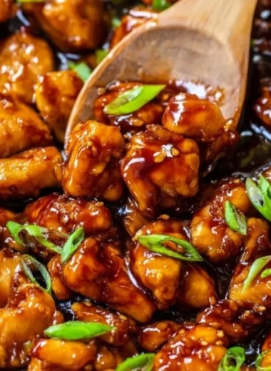 Delicious honey garlic chicken served with vegetables in a cozy setting