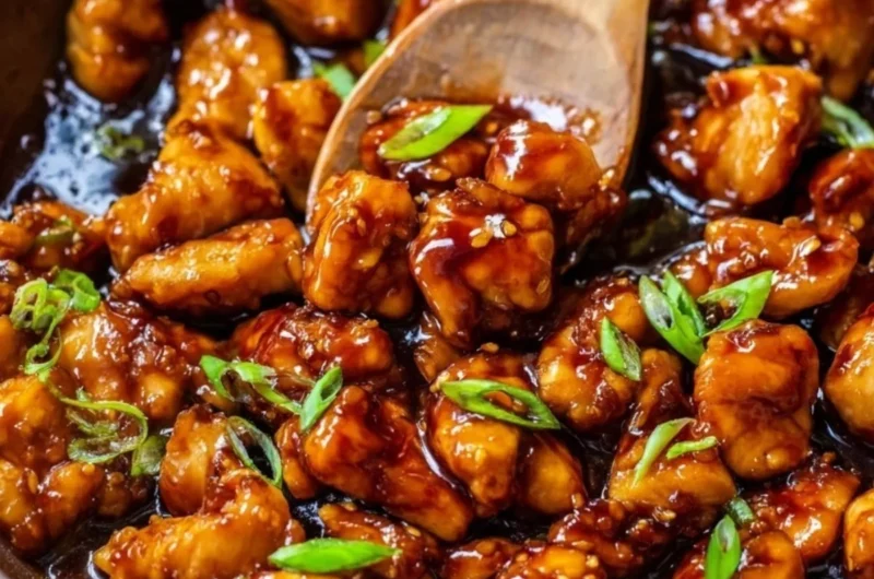 Delicious honey garlic chicken served with vegetables in a cozy setting
