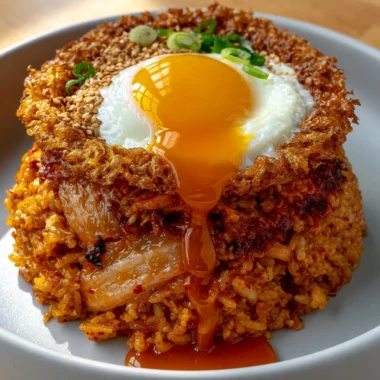 Delicious bowl of homemade fried rice served with vegetables and egg