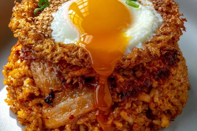 Delicious bowl of homemade fried rice served with vegetables and egg