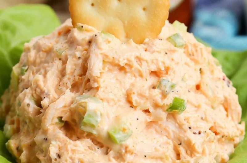 Delicious Copycat Chicken Salad Chick Buffalo Barclay recipe served in a bowl.