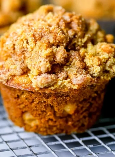 Delicious apple cinnamon muffins fresh out of the oven