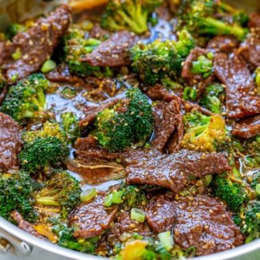 Delicious beef and broccoli stir-fry served in a cozy bowl
