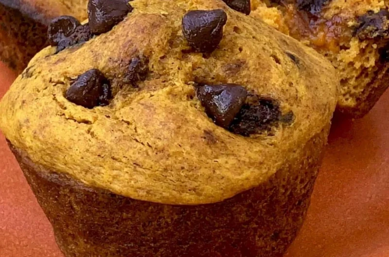 Cozy Greek Yogurt Pumpkin Muffins fresh out of the oven with spices and texture