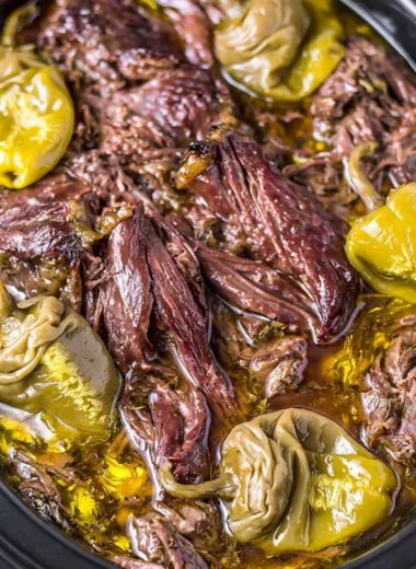 Delicious Crockpot Mississippi Pot Roast with tender beef and savory seasonings