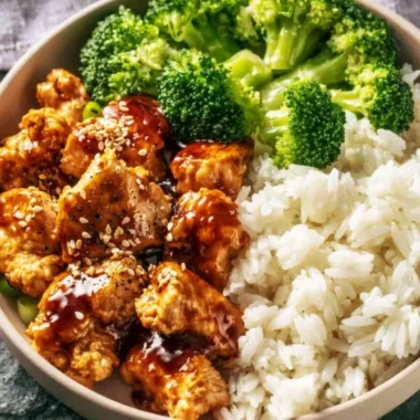 Delicious Dump-and-Go Crockpot Teriyaki Chicken ready to serve