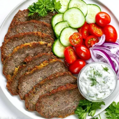 Easy beef and lamb gyros recipe with fresh ingredients and spices.