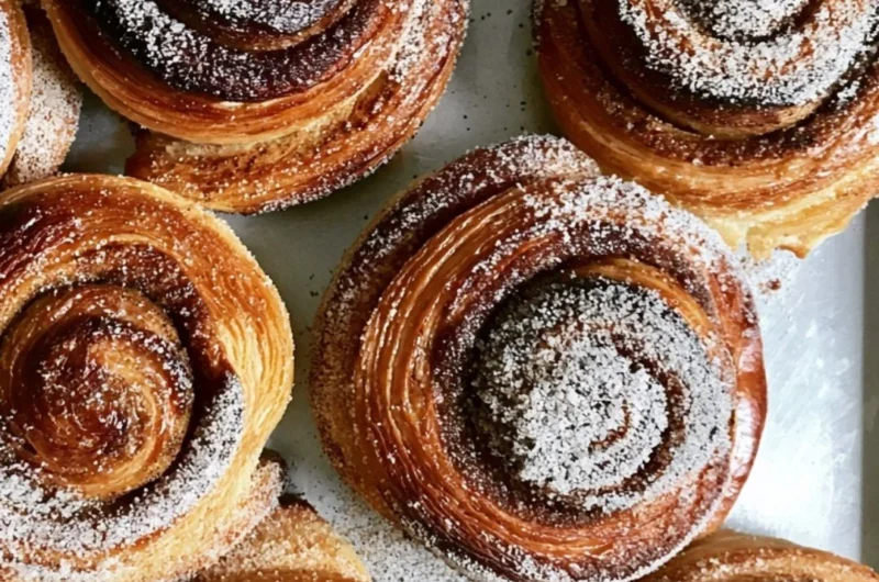 Freshly baked Cardamom Sugar Buns with a sprinkle of sugar and spices