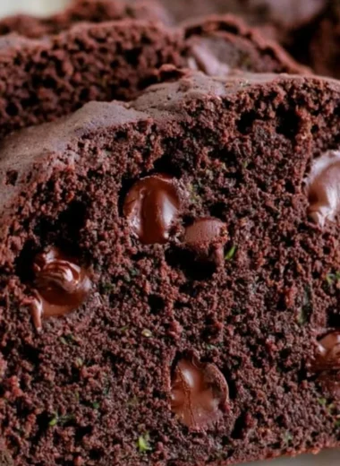 Moist and delicious chocolate zucchini bread freshly baked