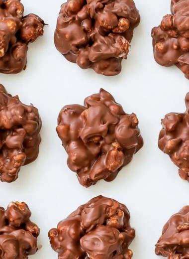 Cozy Rocky Road Candy with nuts, marshmallows, and chocolate