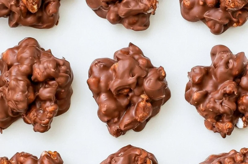 Cozy Rocky Road Candy with nuts, marshmallows, and chocolate