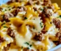 Cozy Beef and Bowtie Pasta with Alfredo Sauce