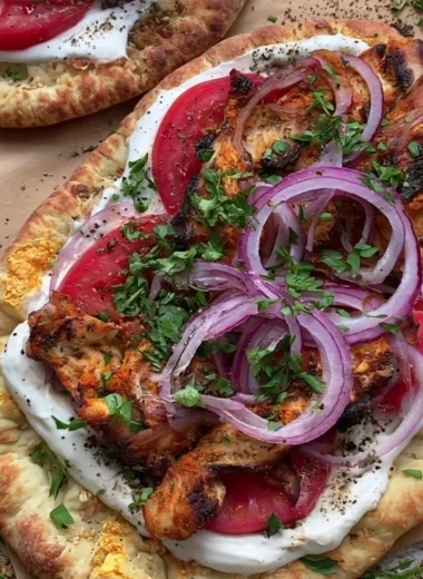 High-protein chicken wrap filled with fresh ingredients and flavor