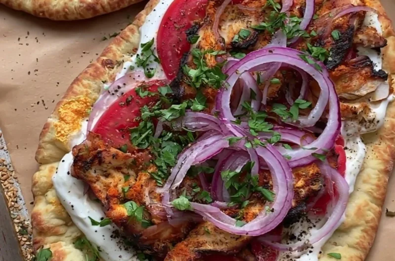High-protein chicken wrap filled with fresh ingredients and flavor
