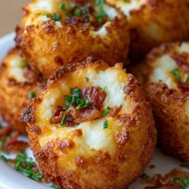 Loaded mashed potato bites topped with cheese and green onions on a plate