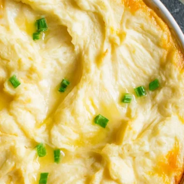Delicious homemade Shepherd's Pie topped with creamy mashed potatoes