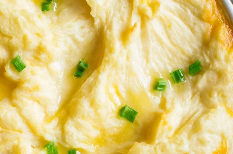 Delicious homemade Shepherd's Pie topped with creamy mashed potatoes
